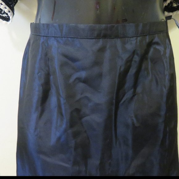 YOUR 6TH SENSE MAXI SKIRT  ** blue taffeta**SZ  12 - Picture 2 of 7